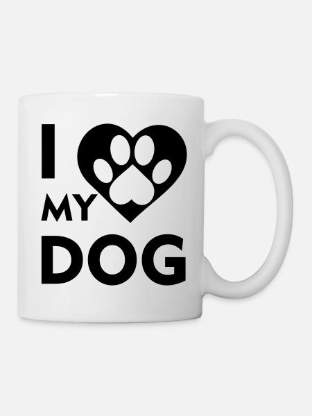 I Love my dog - Mug - white