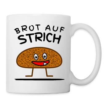 BROT AUF STRICH - Tasse - Weiß - Rechts