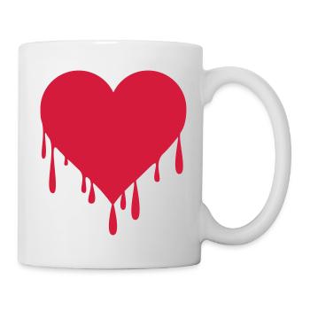 DRIPPING HEART - bleeding heart - Mug - white - Right