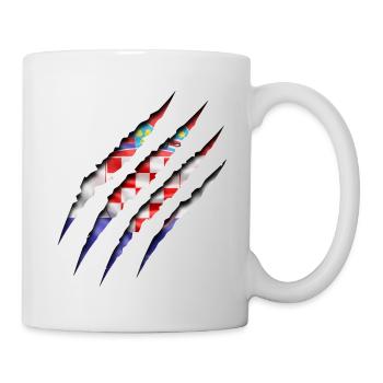Kroatien Kralle - Tasse - Weiß - Rechts