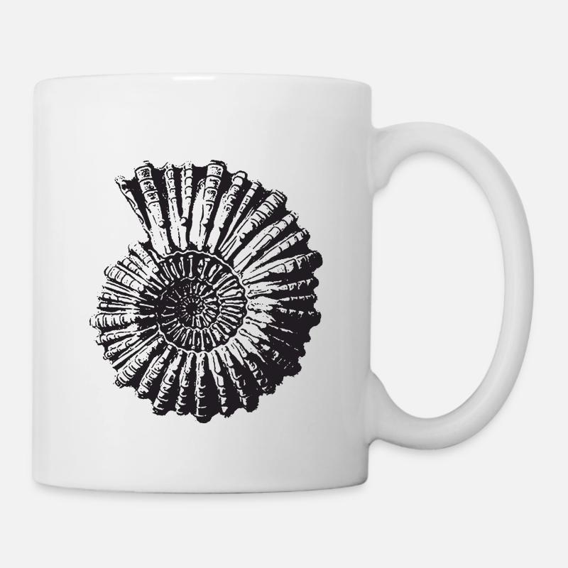 Stein Schnecke Retro - Tasse - Weiß