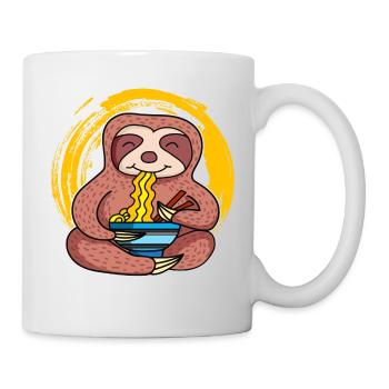Ramen Life Motiv Faultier Motiv Shirt Ramen Noodle - Tasse - Weiß - Rechts