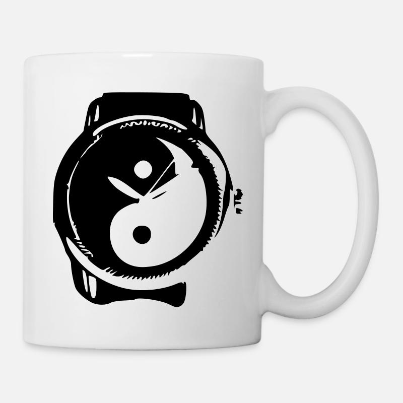 Yin and Yang clock - Mug - white