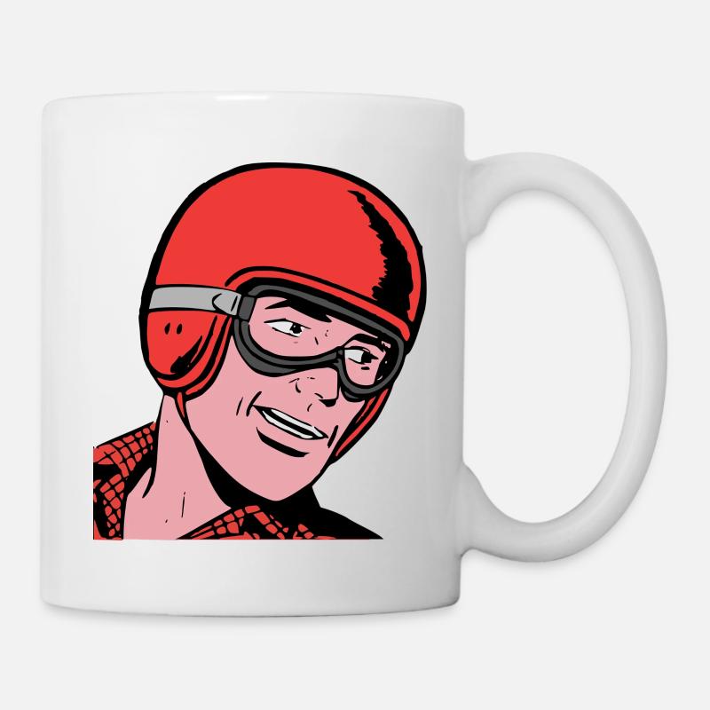 Motocycliste cool - Mug blanc - blanc