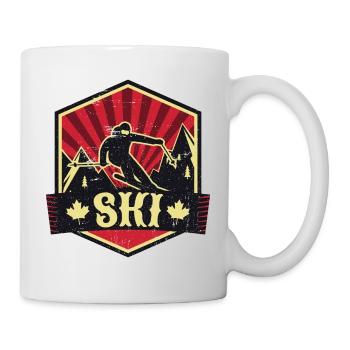 Propagande de ski | Sports d'hiver Vacances d'hiver - Mug blanc - blanc - Droite