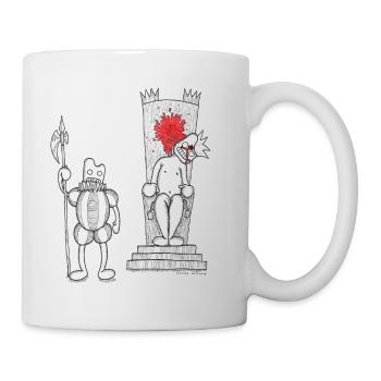 König - ohne Sprechblasen - Tasse - Weiß - Rechts