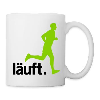 Un homme coureur court. vecteur - Mug blanc - blanc - Droite