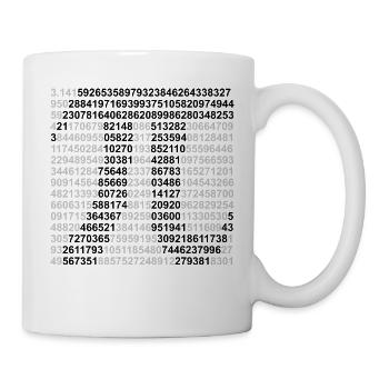Pi Kreiszahl - Tasse - Weiß - Rechts