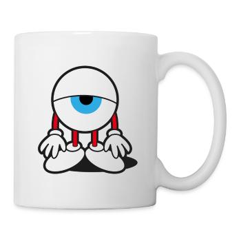 Œil fatigué - Mug blanc - blanc - Droite