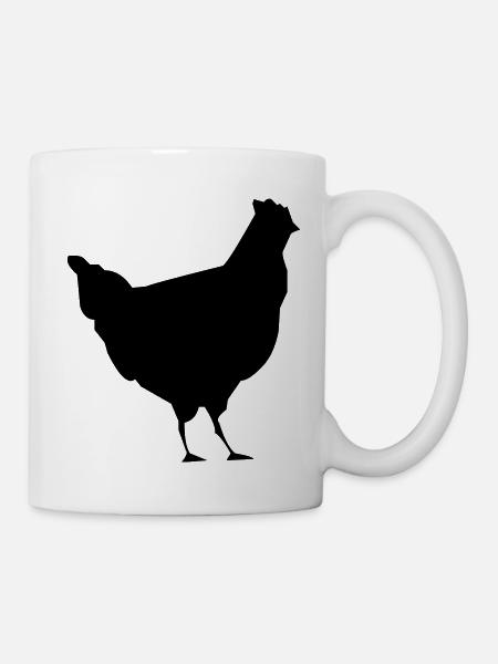 bauernhof hahn huhn vogel - Tasse - Weiß