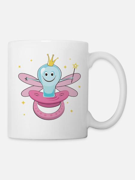 Spaß-Schnuller-Fee-T-Shirt für Mädchen, zum von Friedensstiftern loszukommen - Tasse - Weiß