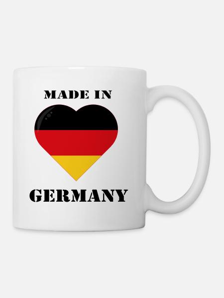 Hergestellt in Deutschland - Kop/krus - hvid