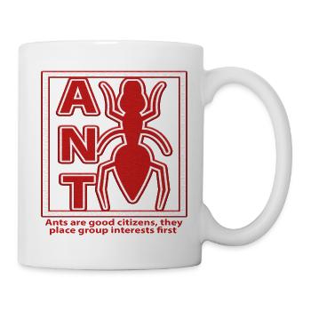 Ant Ameise Silhouette - Tasse - Weiß - Rechts