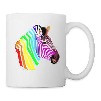 Rainbow Africa animal zebra punk unicorn gift - Mug - white - Right