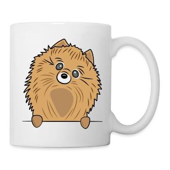 Chien de poche miniature Pitz Pomeranian Animal de poche - Mug blanc - blanc - Droite