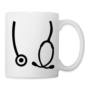 Stethoscope doctor - Mug - white - Right