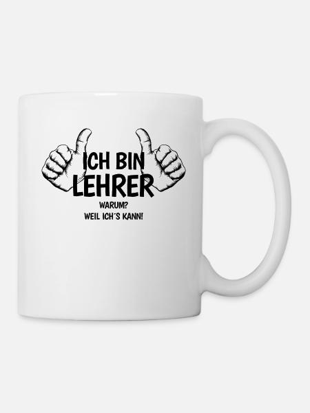 Lehrer Abschied Abschluss Abitur Lustig Geschenk - Tasse - Weiß