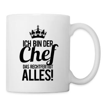 Chef Boss Vorgesetzter Vorarbeiter Geschenkidee - Tasse - Weiß - Rechts