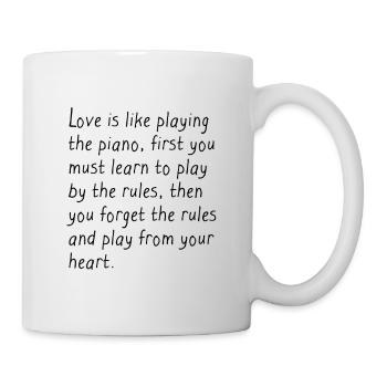 citations d'amour De - Mug blanc - blanc - Droite