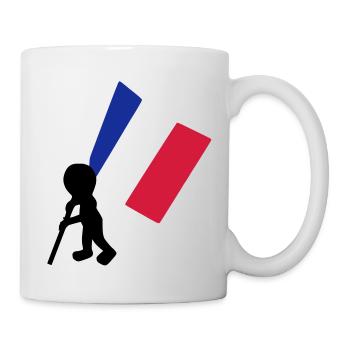 porte drapeau francais - Mug blanc - blanc - Droite