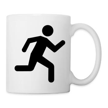 Läufer Rennen - Tasse - Weiß - Rechts