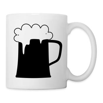 Bierkrug - Tasse - Weiß - Rechts