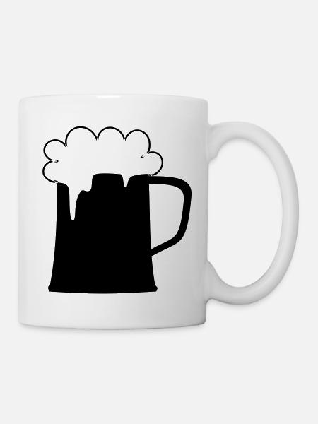 Bierkrug - Tasse - Weiß