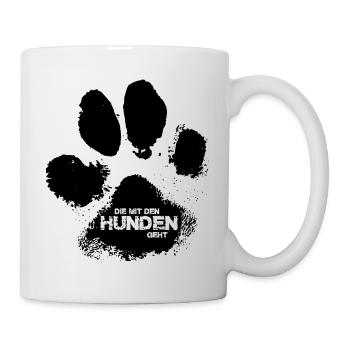Le chien va 2 - Mug blanc - blanc - Droite