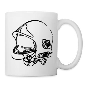 firefighter helmet - Mug - white - Right
