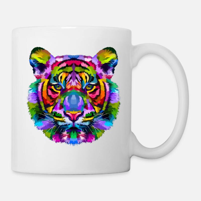 Löwe Tiger - Tasse - Weiß