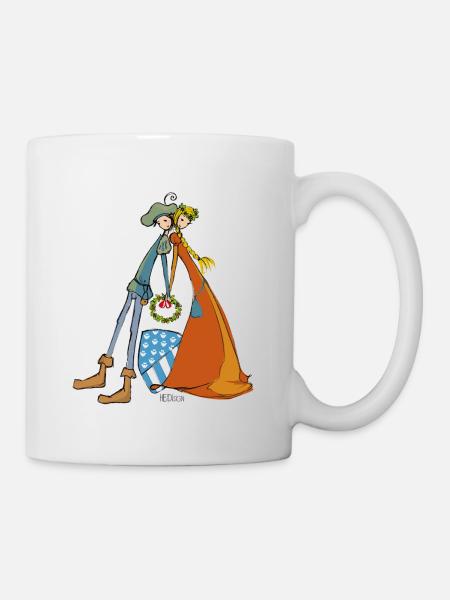 postkarte kl - Tasse - Weiß