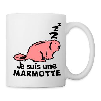 Ich bin ein Tier Murmeltier Begriff - Tasse - Weiß - Rechts