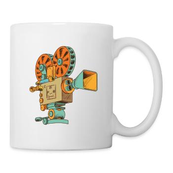 Filmemacher Fotografen Vintage Kamera Geschenk - Tasse - Weiß - Rechts
