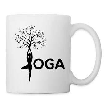 YOGA grounded tree nature - Mug - white - Right