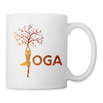 SUNSET YOGA - Mug blanc - blanc - Droite
