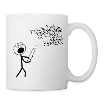 Stick figure confetti! Black! Gift! party - Mug - white - Right