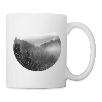 Verschneiter Winterwald - Tasse - Weiß - Rechts