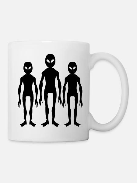 aliens - Tasse - Weiß