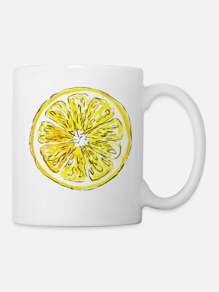 Zitrone - Tasse - Weiß