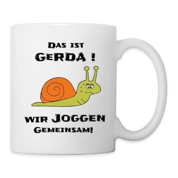 Jogging Sport Escargot Drôle Gerda - Mug blanc - blanc - Droite
