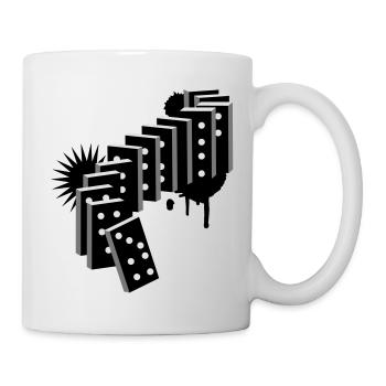 Ein Domino Spiel Graffiti - Tasse - Weiß - Rechts