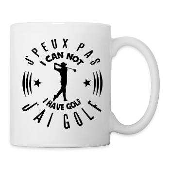 golf peux pas citation can not logo - Mug blanc - blanc - Droite