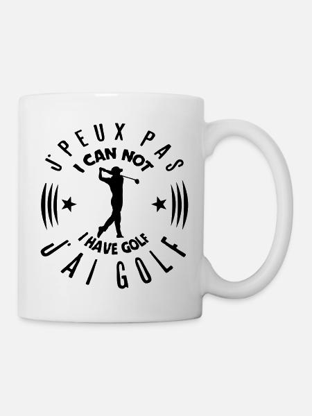 golf peux pas citation can not logo - Mug blanc - blanc