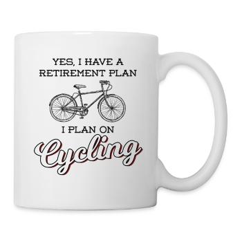 Fahrrad Rennrad Rente Zweirad Drahtesel Geschenk - Tasse - Weiß - Rechts