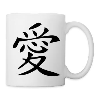 Signe chinois AMOUR - Mug blanc - blanc - Droite