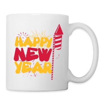 Happy new year - Tasse - Weiß - Rechts