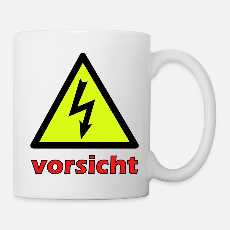Vorsicht Hochspannung - Tasse - Weiß