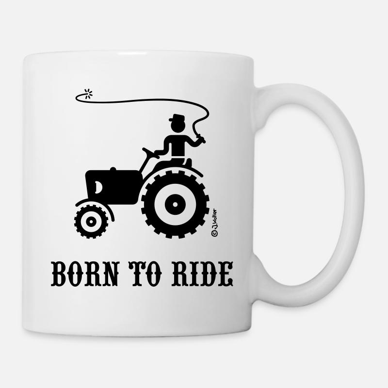 Born To Ride (Trecker) - Tasse - Weiß