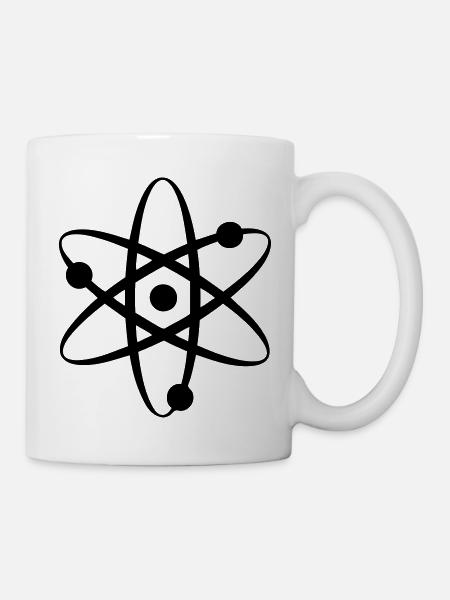 atome wissenschaft nerd - Tasse - Weiß