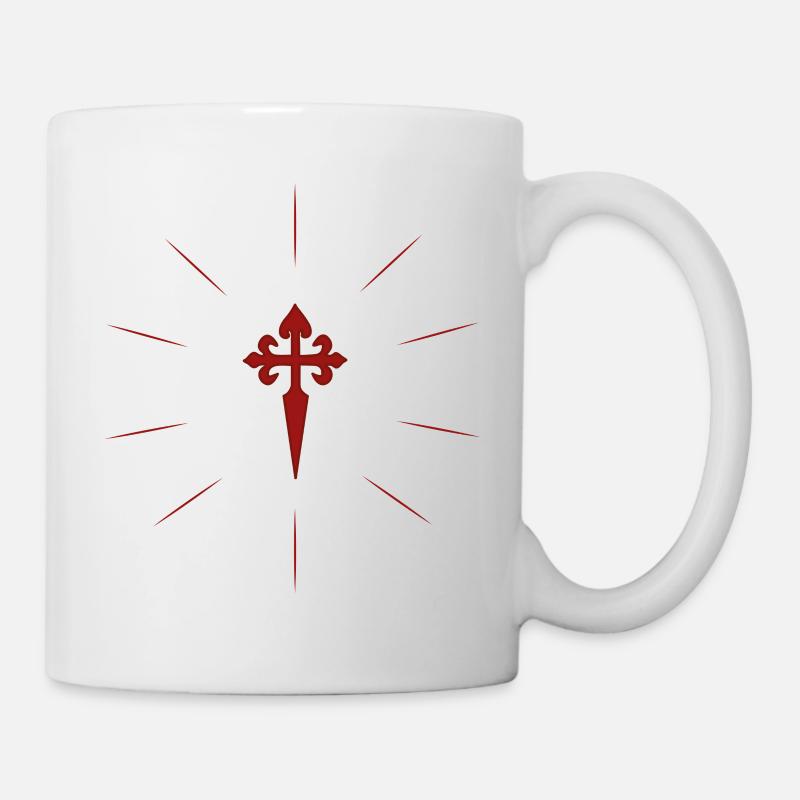 Chemin de Compostelle / Camino - Croix - Mug blanc - blanc